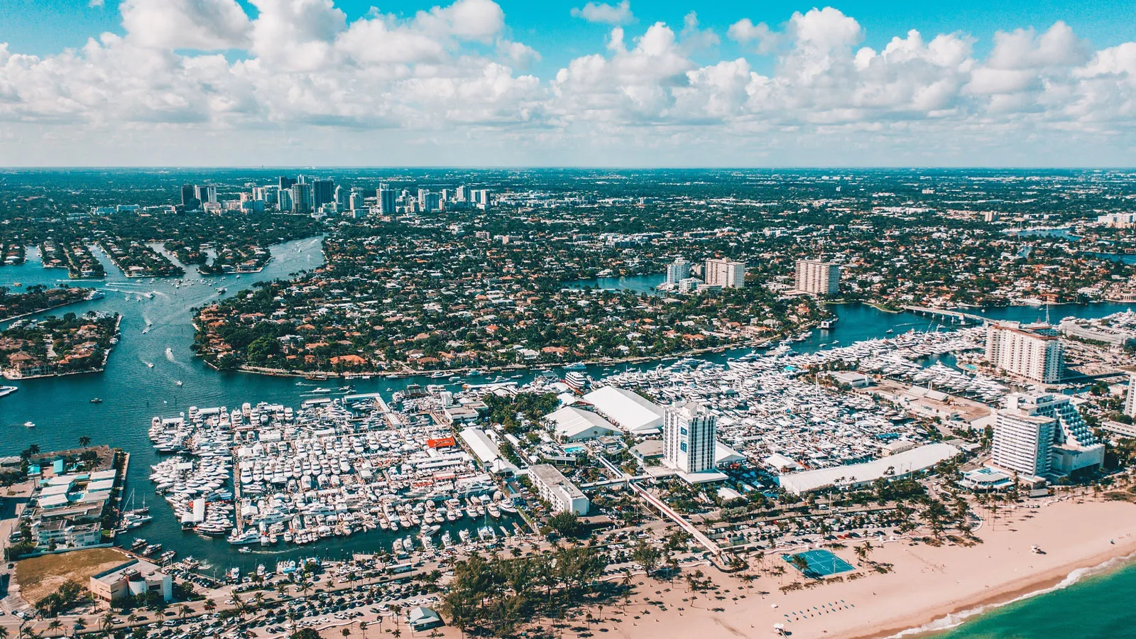 Fort Lauderdale Boat show aerial